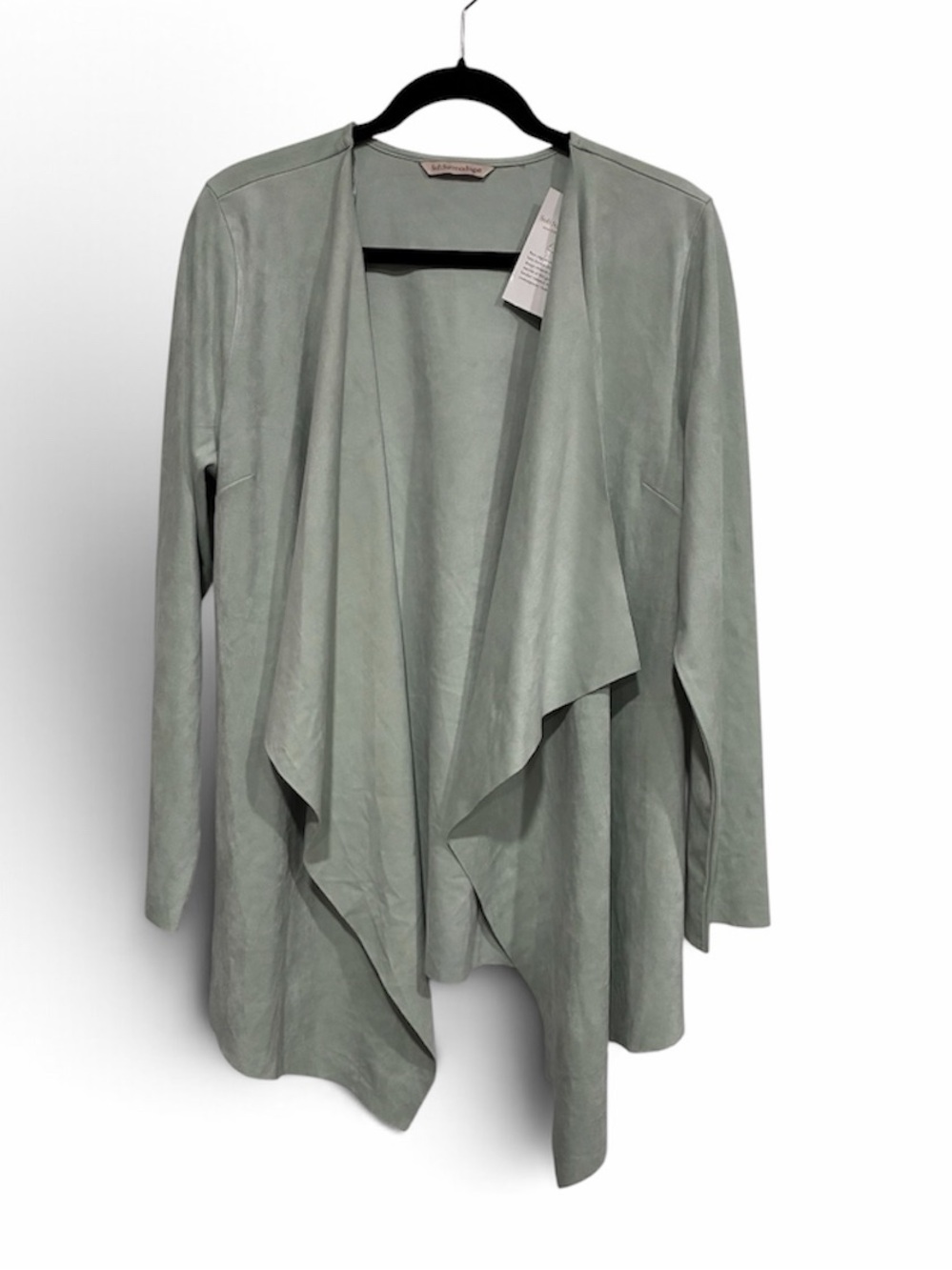 Soft Surroundings Sage Green Open-Front Draped Cardigan NWT